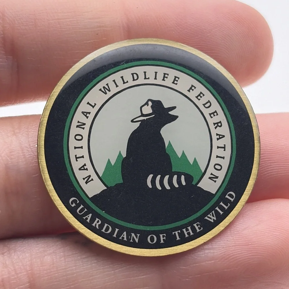 National Wildlife Federation Guardian Of The Wild Raccoon Lapel Hat Pin